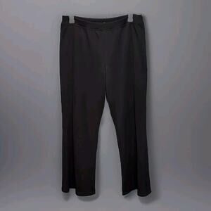 Travel Smith Lined Black Pull On Stretch Relaxed Fit Pants Large Petite